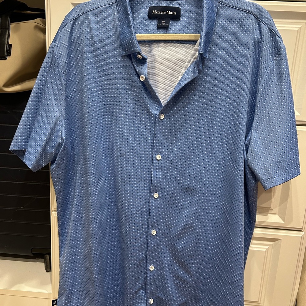 Mizzen+Main Blue Men's Shirt
